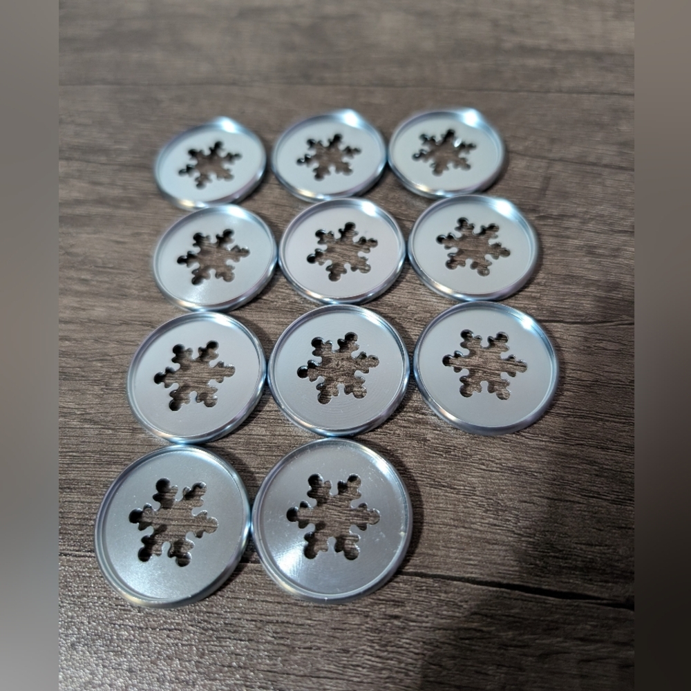 Happy Planner Metal Light Blue Snowflake Classic Discs HTF Rare